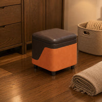 Storage Ottoman Sturdy Small Storage Ottoman Easy to Clean Squat Foot Stool for Living Room, Bedroom