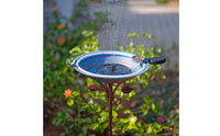 Avian Bath Feeder Combo Weather Resistant Solar Avian Bath with Stand Easy to Clean Sturdy Duty for Gardeners