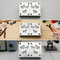 Two-Part Metal Forming Die Hydraulic Horse Mold Robust Steel Die Mold Reusable for Jewelers