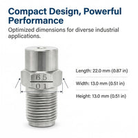 304 Stainless Steel Industrial Spray Nozzle, Flat Fan Shape, 110 Degree, High Pressure Cleaning Nozzle Tips, Dust Suppression Nozzle