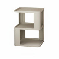 Modern Minimalist design C-Shaped Stand Multi-Functional C-Shaped Slide-Under Table Space-Saving Nightstand 2-Tier Storage for Apartment Dwellers, Homeowners, Remote Workers, Living Room, Bedroom, Small Spaces, Home Office