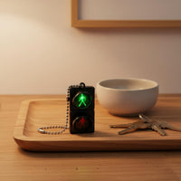 Bead Chain LED Traffic Light Keychain Novelty Design Traffic Light Keychain Compact Size Fashion Accessory Lightweight for Keys