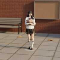 Realistic Texture JK Schoolgirl Figure Authentic Design School Outfit Doll Sturdy Mini Skirt School Figure High Quality Material for Model Display
