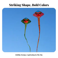 Long Tail Kite Easy to Fly Snake Kite Light Wind Flyer for Park, Adults, Experts