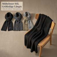 Korean Style Embroidered Dog Knitted Scarf for Women, Autumn/Winter Warm & Cold-Proof