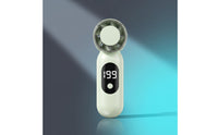 Compact Handheld Fan with Digital Display Rechargeable Portable Fan with Digital Display for Travelers