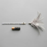 Interactive Cat Toy, Cat Teaser for Boredom, Feather Fishing Pole, Chew Resistant, Sound Feature, 2 Pieces