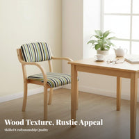 Dense Wood Wooden Armchair with backrestrest backrest backrestrest Armchair with Wooden Legs Multi-Purpose Dining Chair Sturdy Build for Business Owners, Design aficionados, Office, Restaurant, Living Room, Bedroom