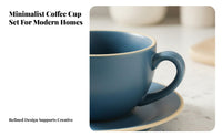 Frosted Texture Latte Art Coffee Cup High-Temperature Fired Modern Latte Art Cup Comfortable Handle for Home Coffee Enthusiast S, Adults