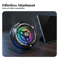 AI Temperature Control 45W Tablet Cooling Pad Rapid Chill Zing Effect Digital Display Phone Cooler Low Noise for Content Creators