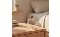 Glass Piggy Bank Mini Pig Jar with Cork Stopper Clear Currency Box with Stopper Cute for Children, Collectors, Desk, Shelf, Nightstand