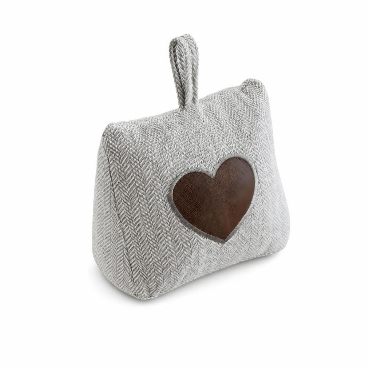 Stitched Carry Loop Herringbone Door Stop Anti-Collision Weighted Textile Door Stopper for Floor