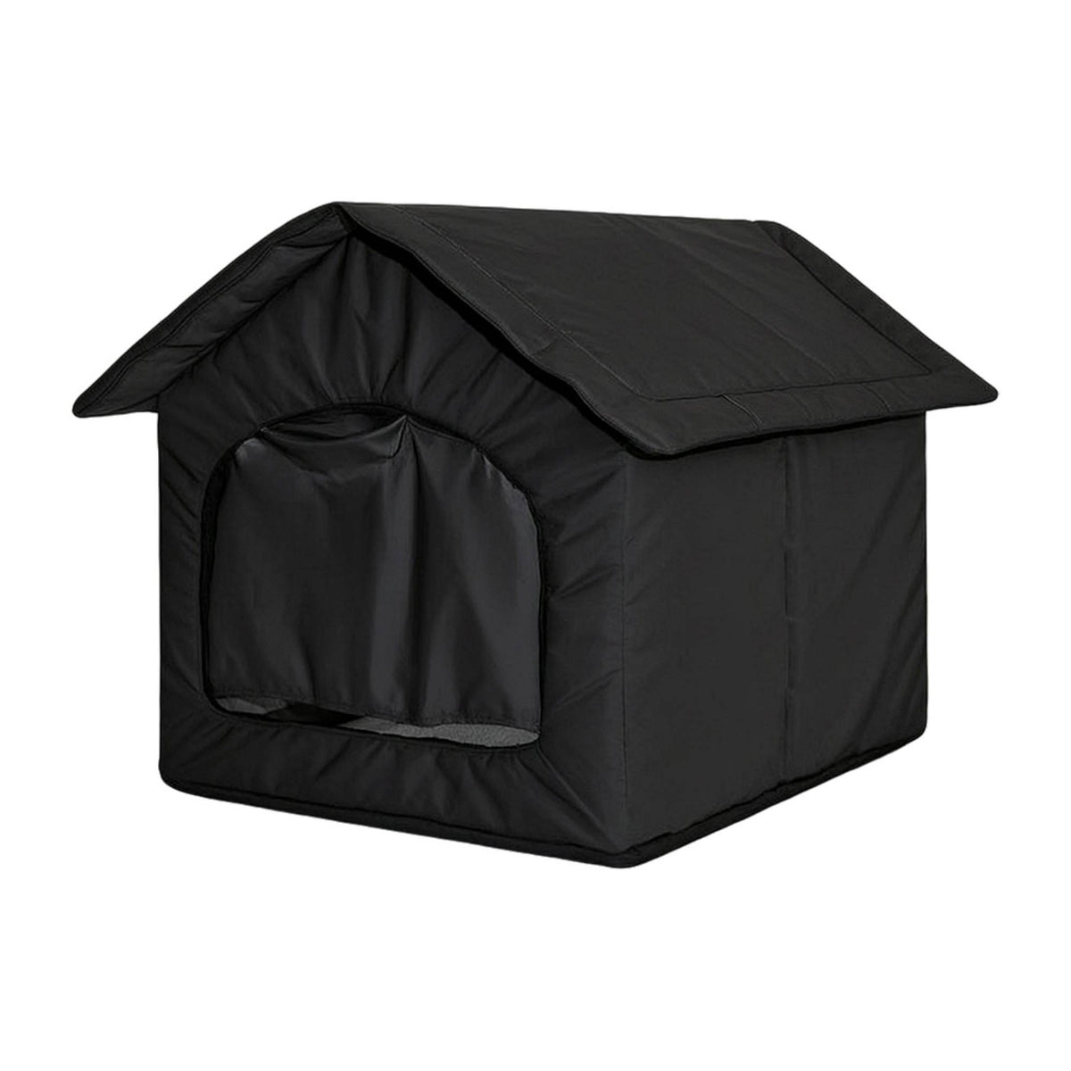 Foldable Cat House Padded Pet Shelter with Curtain Portable for Cats