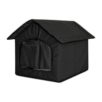 Foldable Cat House Padded Pet Shelter with Curtain Portable for Cats