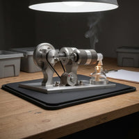 Heat-Cycle Engine Model Glass Burner Metal Heat-Cycle Engine Thermodynamics Science Toy for Physics Students