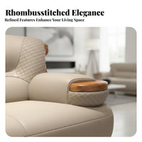 linear Wooden Couch arrangement New Chinese appearance Sectional Seating Group top-grain leather Upholstery Living Room Furnishing for Families, Hotel