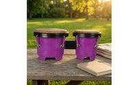 Tunable Bongos Glossy Bongo Drums Sturdy Bongo Pair Portable for Rhythm Practice, Home Play