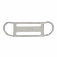 Double D-Loop Slide Rust Proof Stainless Steel D Loop Slide Heavy Duty Strap Keeper Plate Lightweight for Technical Divers