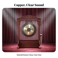 Professional Grade Two-Tone Chau Gong Long vibration Percussion Instrument Soothing Sound House Decoration handmade for Meditation Practitioners, Musicians, Home Decor lovers