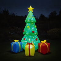 Lighted Inflatable Christmas Tree Outdoor Christmas Inflatable Tree Tall Yard Decoration Giant for Lawn, Porch