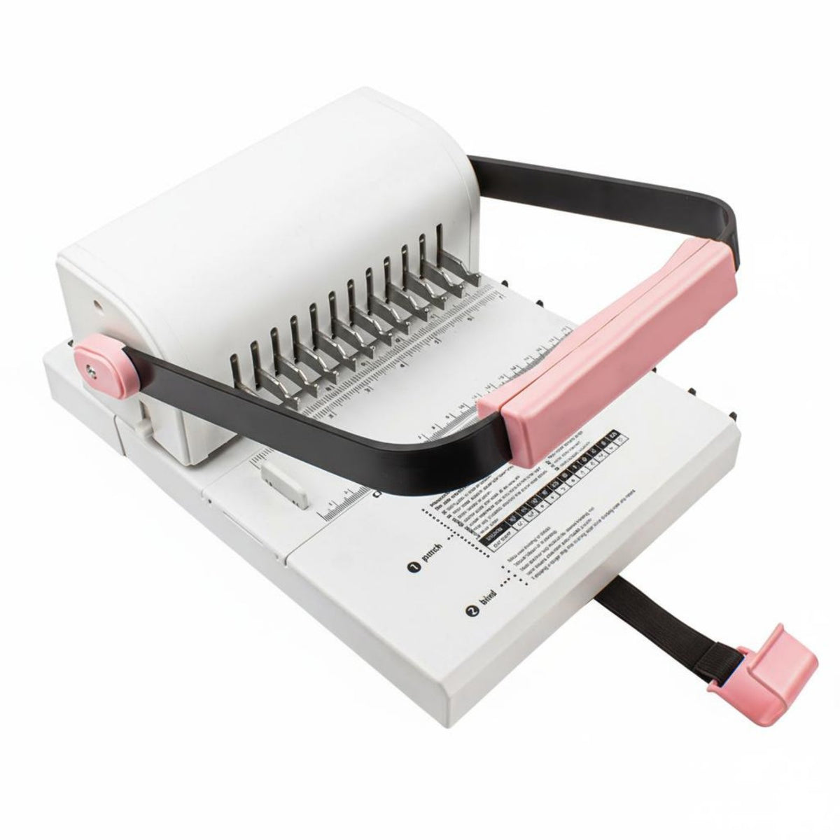 12-Hole Paper Punch Binder Adjustable Punching Wire Binding Machine for Crafters