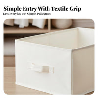 Lidded textile Drawer Space-Saving Home Organization Built-in Handles for Bedroom