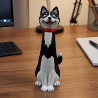Resin Dog Figurine Vase Standing Dog-Shaped Vase Hand-Finished for Tabletop