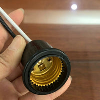 Ceiling Light Fitting for Garden Lighting, E27 Lamp Holder with Screw Base, 10A PVC Soft Material and Extended Copper Wire, Hanging Lights Pack