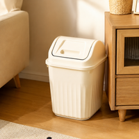 Set of 2 Kitchen Bins 12L, Silent Flip Lid, Square, Brand New Polymer