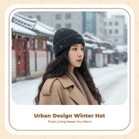 Slouchy Knit Beanie, Women, Thick, Warm, Winter, Travel