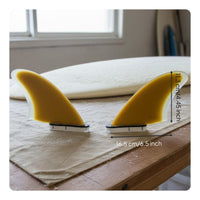 2 Pieces  2 points Fin Attachment Surfboard Fins Bi-Color Design