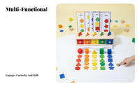 Early Education Shape and Color Matching Box Cognitive Development Color and Shape Matching Toy Hand-Eye Coordination Educational Approach Coin Box Sensory Play for Toddlers, Preschoolers, Kindergarten, Preschool, Daycare