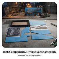 1:35 Scale Factory dioramas Disassembled 1:35 Scale Building Kit Realistic Details Workshop Scene Display Base for Hobbyists