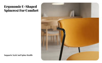 mechanical Look Upholstered Metal Frame Chair Nordic Design Upholstered Armchair with Metal Legs Comfortable Backrest Indoor Seating Padded Seat for Restaurant Owners, Interior Designers, Office Managers, Dining Room, Cafe, Kitchen, Reception Area