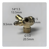 Zinc Alloy V Type Compressor Valve Threaded Compressor Check Valve Tool Part Brass for Technicians, Mechanics, Workshop, Garage
