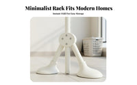 Suction Cup Clothes Rack Drill Floor Standing Laundry Hanger Foldable Telescopic Dehumidifying Pole for Apartment Dwellers, Renters, Balcony, Indoor