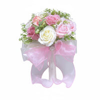 Pastel Color Blend Soap Flower Arrangement Elegant Bridal Arrangement Romantic Event Decor Handmade for Brides, Bridesmaids, Photo Session