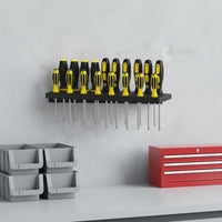 4 Pieces Screwdriver Hammer Pliers Rack Easy Installation Wall Mount Tool Holder Set Metal Tool Storage Shelves Multi-Functional