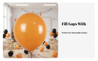 Pinwheel-Shaped Balloon Tangerine-Hued and Black Color Scheme Inflatable Decoration Halloween Themed Attention-Grabbing-Catching