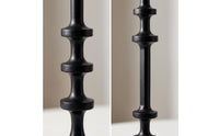 3 Pieces Taper Candle Holder with Round Base Black Taper Candle Holder Turned Decor for Brides