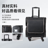 MIRRAND Rolling Cosmetic Case with Trolley for Makeup Artists, Large Capacity Nail Art Tattoo Tool Box