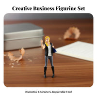 Tiny Business People Figure High Intricacy Realistic Miniature Scene Person Hand-Painted Resin Figurine Collectible Quality