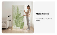 Modern Minimalist Design Freestanding Panel Divider Nature-Inspired Pattern Single-Panel Decorative Divider Light Luxury Aesthetic Partition Screen Easy Assembly for Homeowners, Interior Designers, Office Workers, Bedroom, Studio Apartment, Entryway