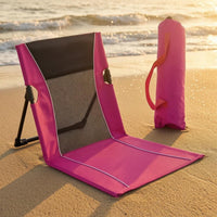 Mesh Backrest Reclining Fold-Flat Chair Aluminum Alloy Frame Portable Camping Chair Oxford Cloth Camp Seat