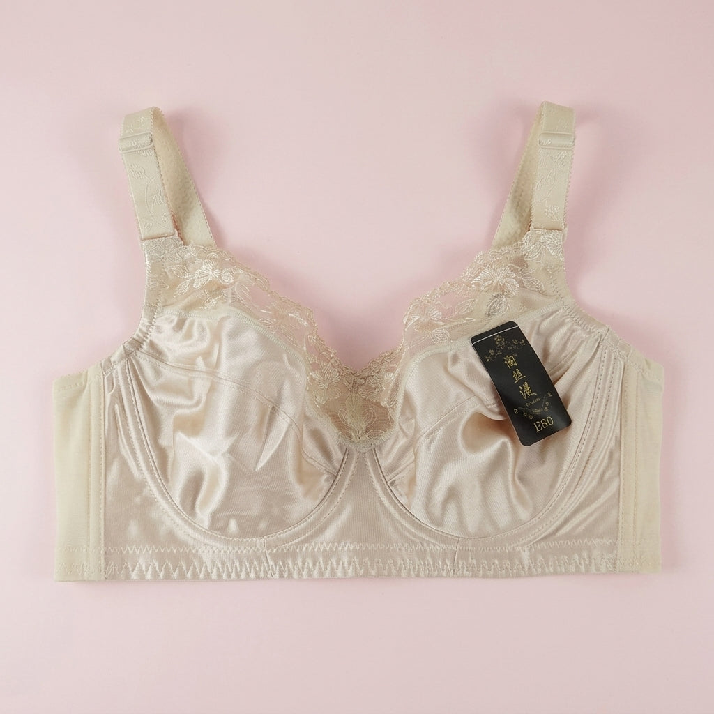 Ladies Bras Non Wired Full Coverage Support for Plus Size Women, Thin Molded Cups with Adjustable Straps for Everyday Wear and Daily Use