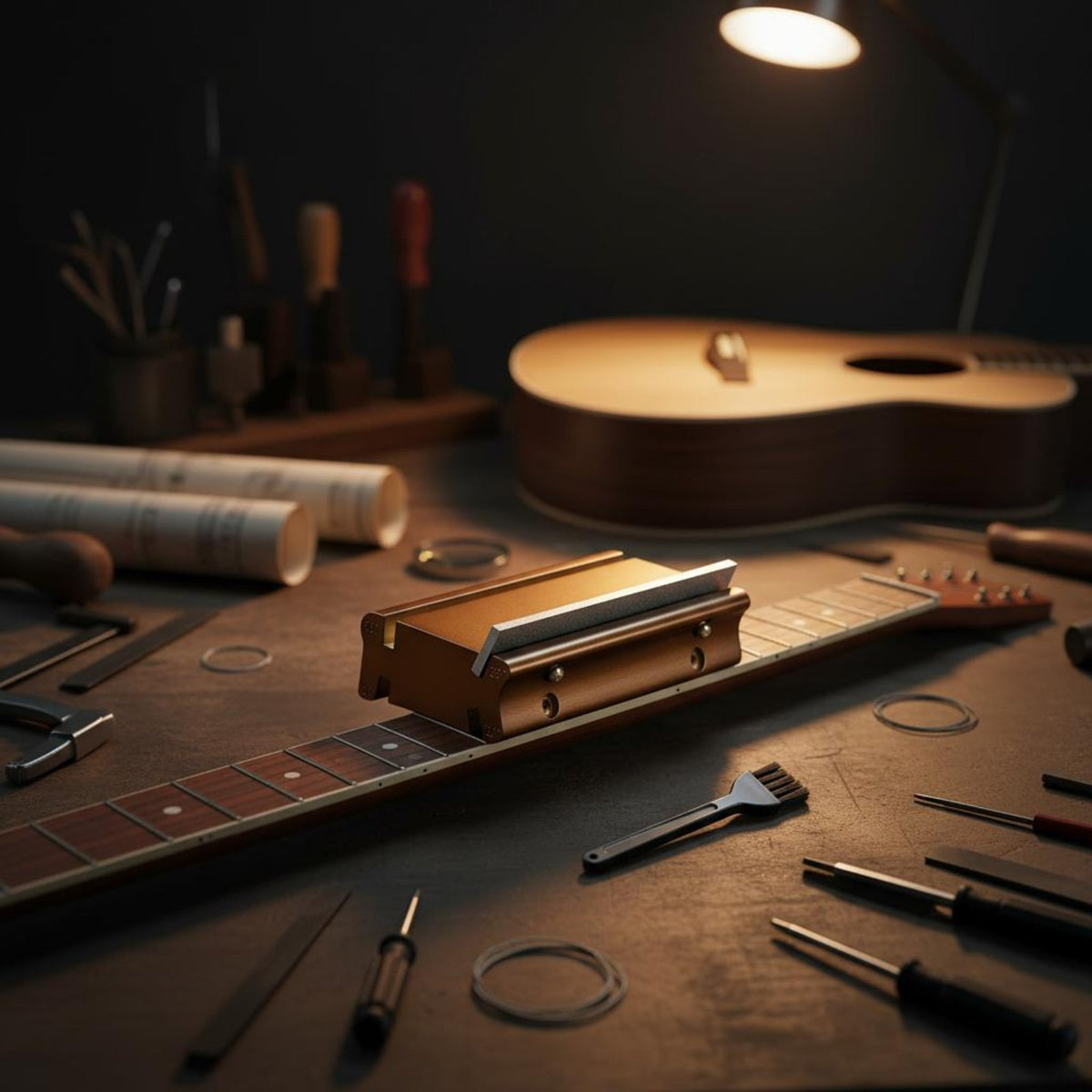 Guitar Fret End Dressing File Smooth & Quick Filing Fret End Beveling File Low Friction Instrument Repair Supply for Luthier Workshop