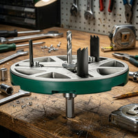 Multi-Blade Adjustable Hole Cutter Carbon Steel Adjustable Circle Cutter Burr-Clean Hole Saw with Hex Shank Wear-Resistant for Woodworkers, Diyers, Electricians, Woodworking, Drywall Installation, Home Renovation