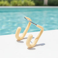 Nose Clip with Metal Spring Lightweight U-Shaped Nose Clip Swimming Compact Silicone Slim-Fit for Swimmers, Swim Training