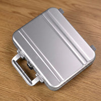 14-Slot Watch Box Lockable Aluminum Watch Case Tough-Exterior Organizer for Collectors, Journeyers