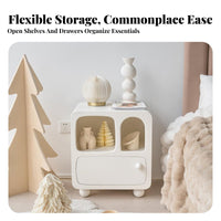 Movable C-Shaped Side Table Minimalist design C-Shaped End Table Modern Design Nightstand Space-Saving for Apartment Dwellers, Homeowners, Students, Living Room, Beside Sofa, Small Spaces, Home Office